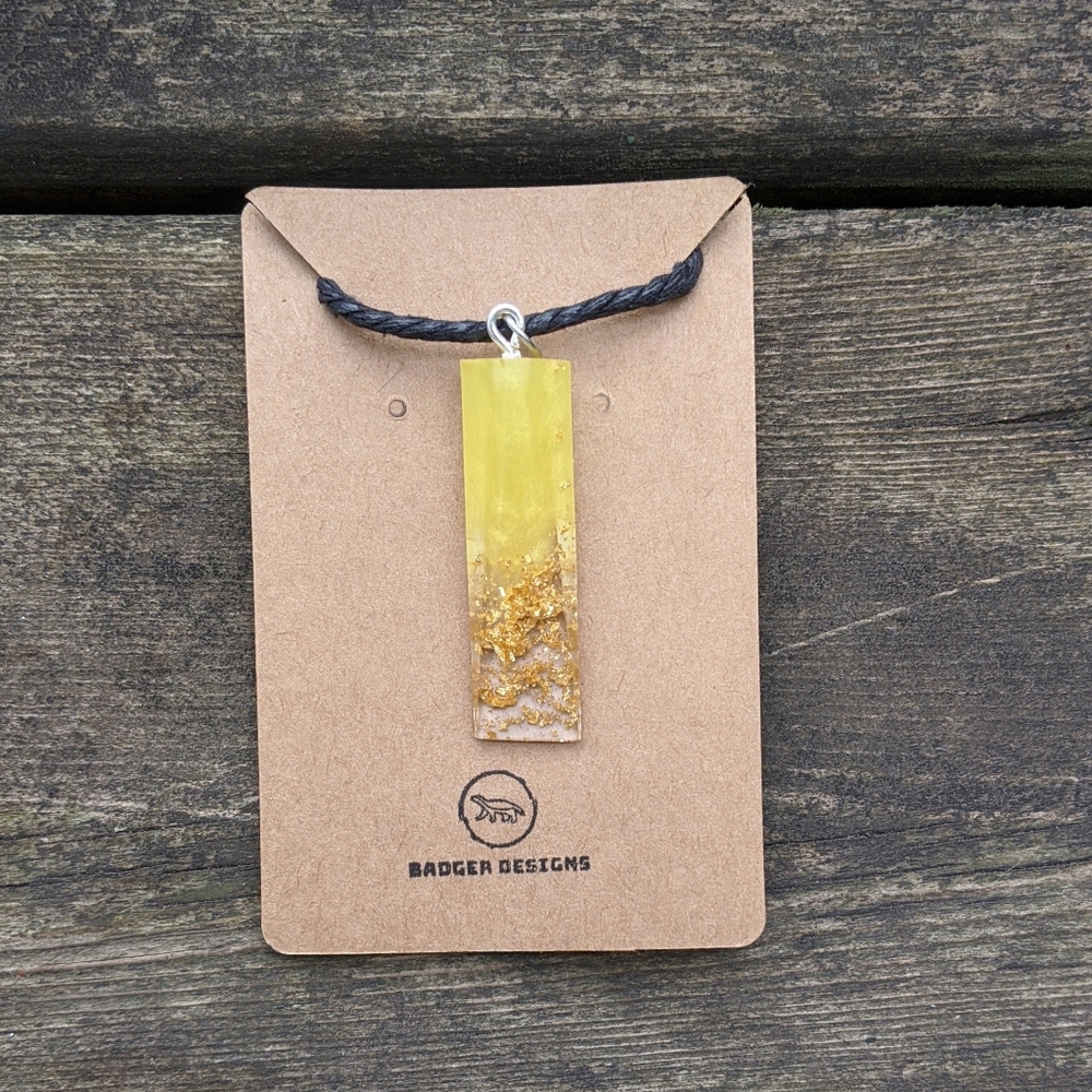 Yellow Real Gold Infused Crystal Chakra Necklace